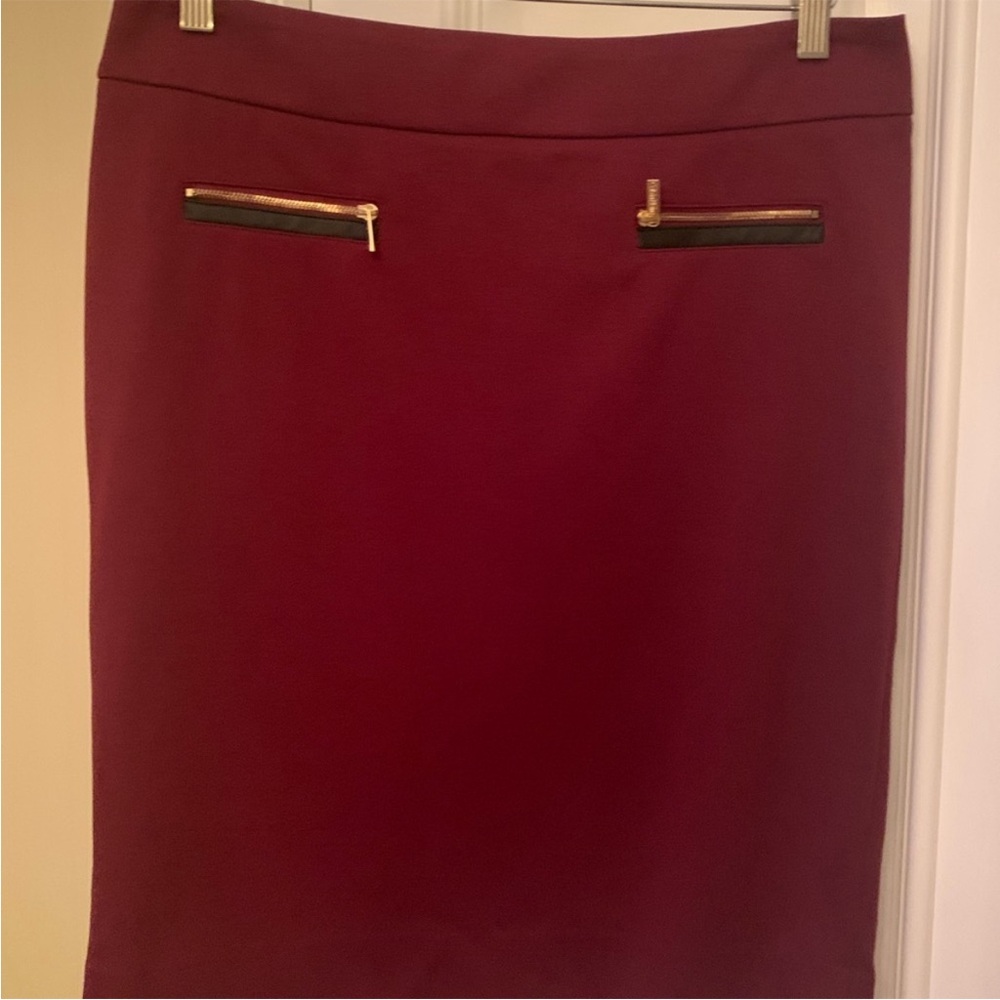 EUC Calvin Klein Burgundy Skirt Size 14